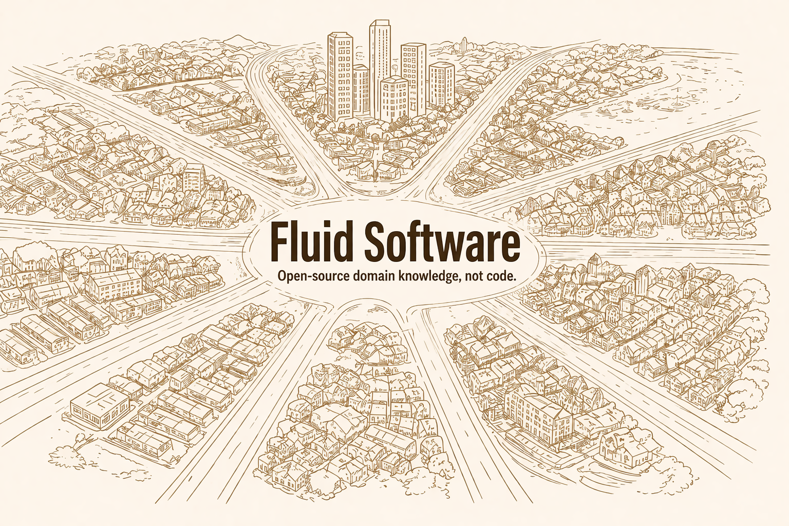 Fluid Software — Open-source domain knowledge, not code.